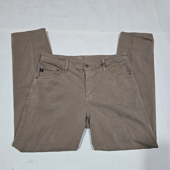 AG Adriano Goldschmied Jeans Mens 36x32 Tellis Modern Slim Fit Stretch Khaki - Picture 4 of 9